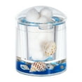 thumbnail image 1 of Locco Decor Acrylic Liquid 3D Floating Motion Round Qtip Cotton Ball Swab Holder Dispenser with Lid Shell, 1 of 3