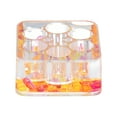 thumbnail image 1 of Locco Decor Acrylic Liquid 3D Floating Motion Square Lipstick Brush Makeup Holder Orangizer Beads, 1 of 3