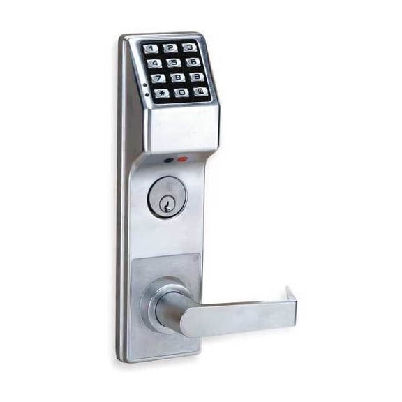 Locdown Electronic Lock,Brushed Chrome,12 Button DL3500CRR US26D