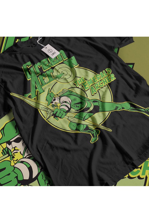 Locean Shirt 90S Retro Vintage Styled Arrow T-Shirt, Superhero Tshirt | Green Hero | Arrow Tshirt | Shirt Tee