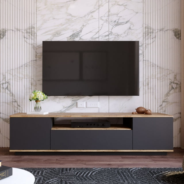 Locelso - Kaelum - Atlantic Pine,Anthracite TV Stand