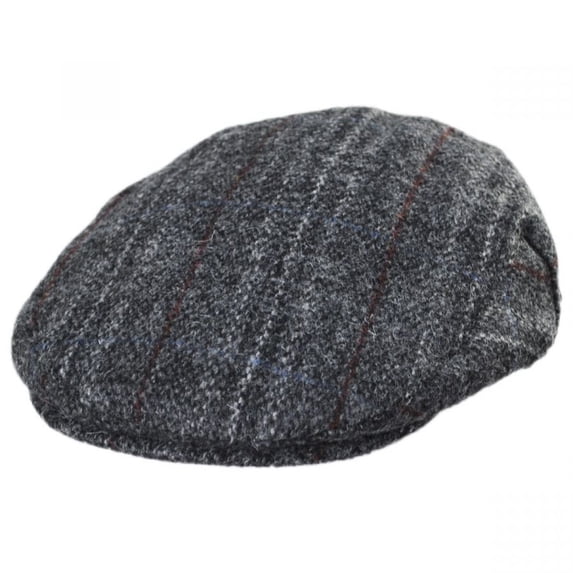 Loch Alsh Harris Tweed Wool Ivy Cap - L - Gray Mix