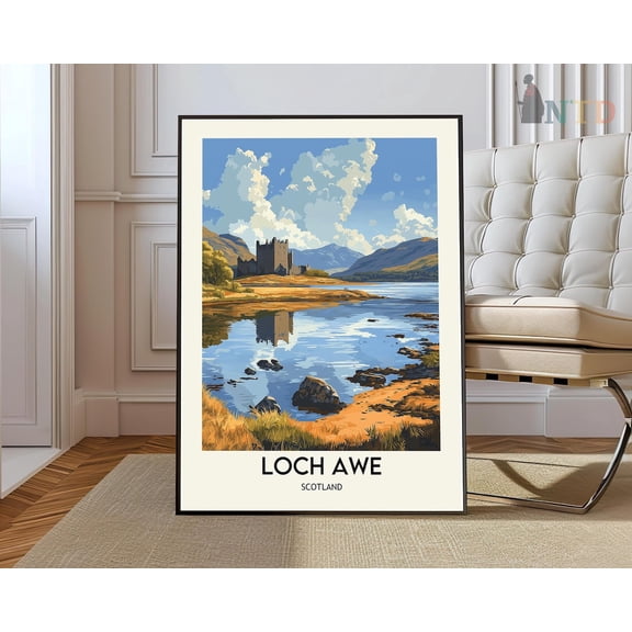 Loch Awe Scotland Highlands Poster, Unframed Paper Poster 8x10in