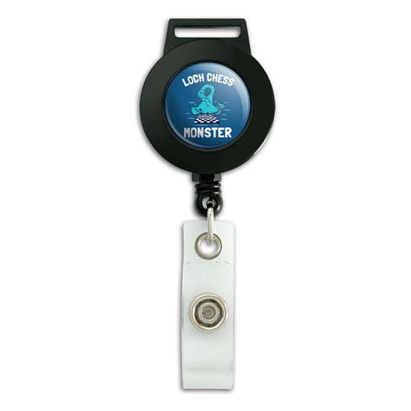 Loch Chess Monster Lochness Funny Humor Lanyard Retractable Reel Badge ID Card Holder