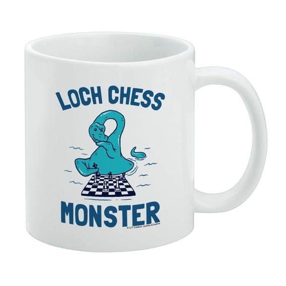 Loch Chess Monster Lochness Funny Humor White Mug