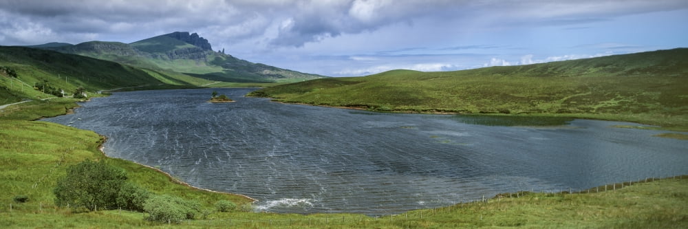 Loch Leathan overlooking the Trotternish Ridge Skye Scotland Canvas Art - Panoramic Images (36 x 12)