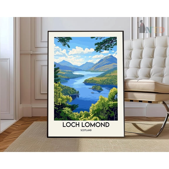 Loch Lomond Scotland Lake Poster, Unframed Paper Poster 8x10in
