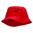 thumbnail image 1 of Loch Ness Monster Embroidered Bucket Hat - Red OSFM, 1 of 5