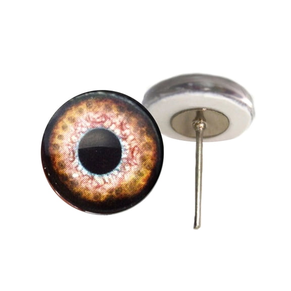 Loch Ness Monster Glass Eyes on Wire Pin Posts