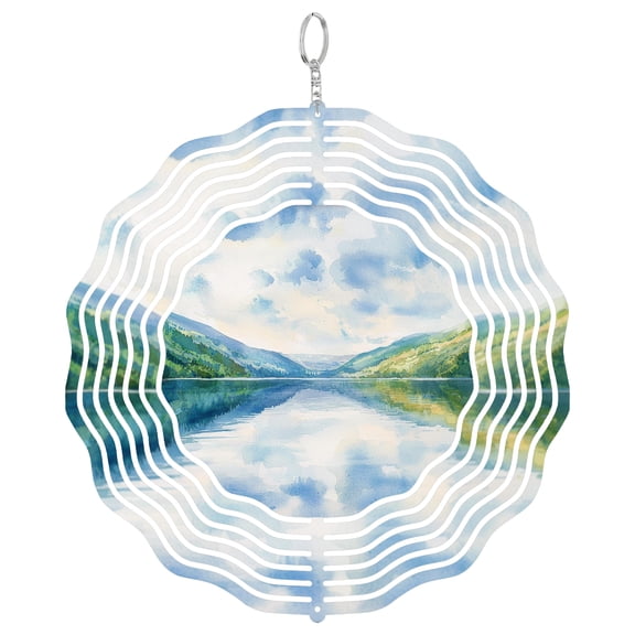 Loch Ness Scotland Highland 3D Wind Spinner Stainless Steel Kinetic Art Nature Garden Decor Monster Legend Gift