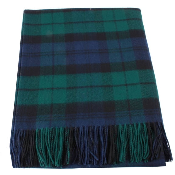 Lochcarron Black Watch Tartan Lambswool Throw