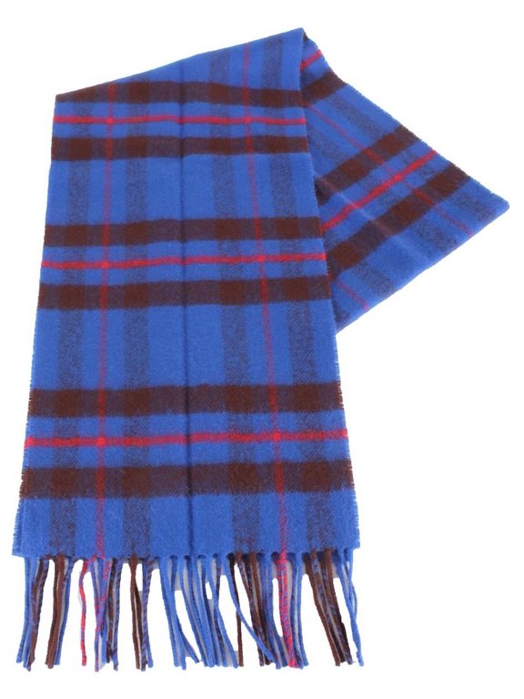 Bowhill Elliot Modern Lambswool Scarf - Blue