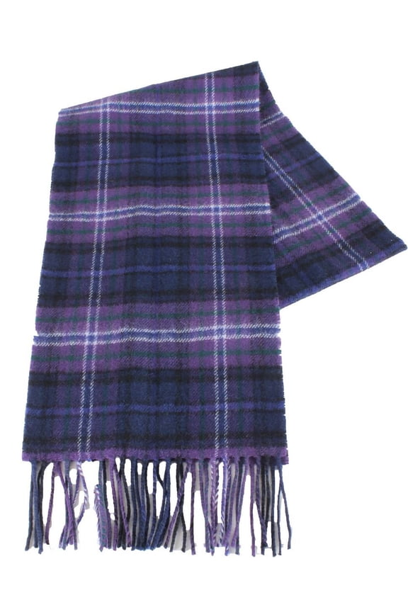 Bowhill Scotland Forever Modern Lambswool Scarf  - Purple