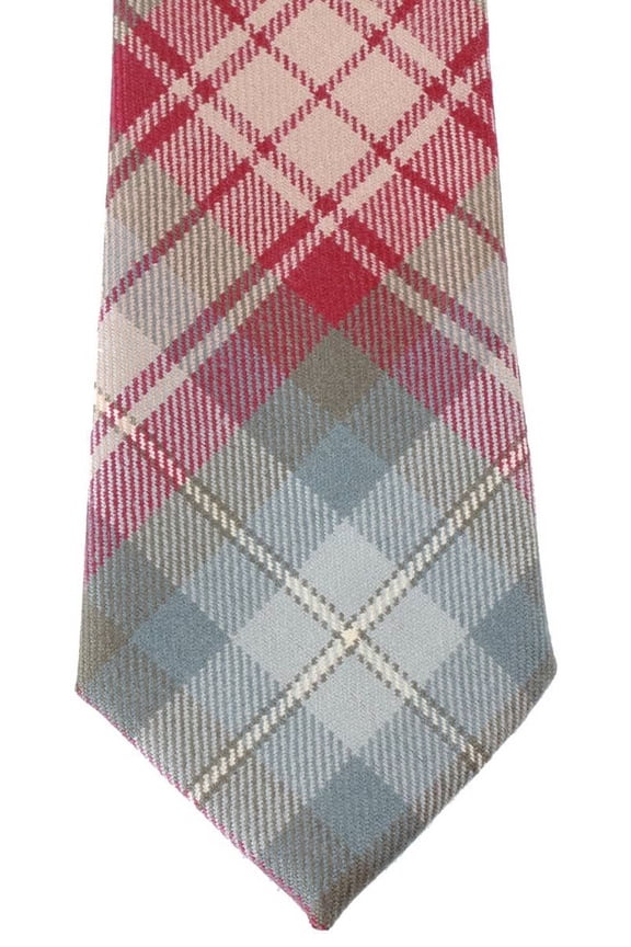Reiver Auld Scotland Tartan Wool Tie - Grey/Red