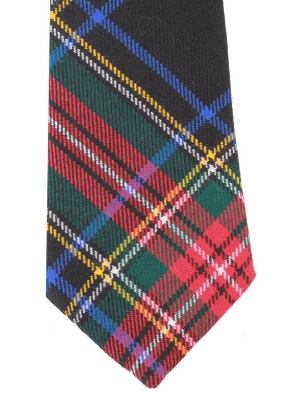 Reiver Stewart Modern Tartan Wool Tie - Red/Green/Blue