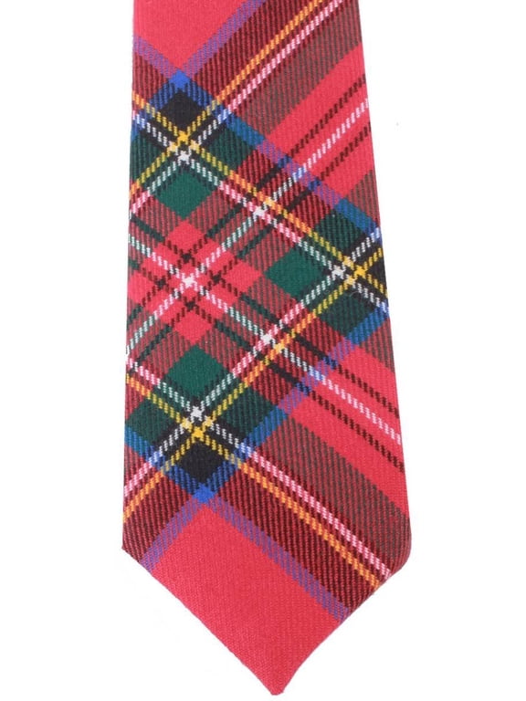 Reiver Stewart Royal Modern Tartan Wool Tie - Red/Green/Yellow