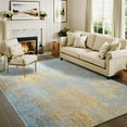 thumbnail image 1 of Lochas Abstract Area Rug Soft Modern Rugs for Living Room Bedroom Home Decor Indoor Carpet,5'x7',Blue/Gold, 1 of 7