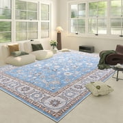 Lochas Area Rugs Modern Vintage Floral Rug Accent Carpet for Living Room Bedroom Home Decor,4x6,Blue