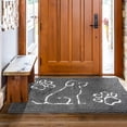 thumbnail image 1 of Lochas Bath Rugs Dog Print Chenille Shaggy Washable Non Slip Entry Accent Rug Door Bathroom Mat Absorbent Carpets,24"x36",Gray with Print, 1 of 8