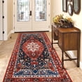 thumbnail image 1 of Lochas Boho Area Rug Vintage Bohemian Rugs Floor Carpet for Hallway Entryway Bedroom Kitchen Bathroom,2' x 6',Red, 1 of 7