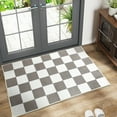 thumbnail image 1 of Lochas Checkered Area Rugs Checkerboard Rug Plaid Carpet for Living Room Bedroom Home Decor,2'x3',Camel&White, 1 of 6
