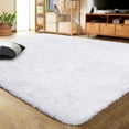 thumbnail image 1 of Lochas Fluffy Rug Soft Shag Carpet for Bedroom Living Room Home Decor Area Rugs 5'X8',White, 1 of 7