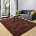 thumbnail image 1 of Lochas Fluffy Soft Shag Carpet Rug for Living Room Bedroom Big Area Rugs Floor Mat, 3'x5', Coffee, 1 of 7