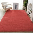 thumbnail image 1 of Lochas Fluffy Soft Shag Carpet Rug for Living Room Bedroom Big Area Rugs Floor Mat Nursery Carpets Home Decor, 3'x5',Orange Red, 1 of 8
