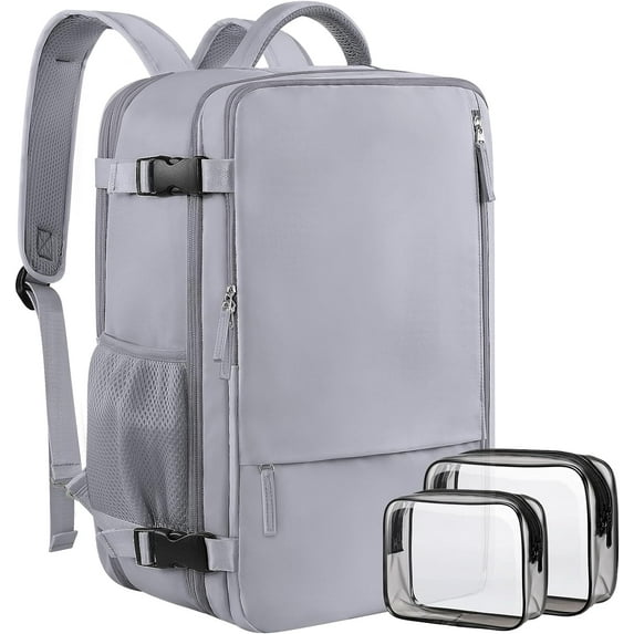 Lochas Large Travel Backpack Carry On Backpack,Hiking Backpack Waterproof Outdoor Sports Rucksack Multi-pocket Daypack School Bag Bookbag for Men Women,Dark Grey