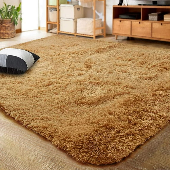 Lochas Luxury Fluffy Rugs Ultra Soft Shag Rug for Bedroom Living Room Kids Room, Children,6'x9',Khaki