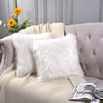 thumbnail image 1 of Lochas Modern Chair Decorative Fluffy Pillow Case, Backing Hold Pillow Case/Seat Sofa Cushion Square Throw Pillow Cover, 18 x 18inch White, 1 of 7