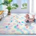 thumbnail image 1 of Lochas Rainbow Carpet Colorful Area Rugs Soft Fluffy Rug For Living Room Bedroom Kidroom Nursery, 3'x5', 1 of 7