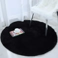 thumbnail image 1 of Lochas Round Fluffy Area Rugs Soft Rug for Living Room Bedroom Kids Nursery Home Decor Shaggy Carpet 6 Feet, Black, 1 of 6