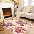 thumbnail image 1 of Lochas Soft Floral Print Boho Retro Rug Fluffy Carpet Vintage Area Rugs for Bedroom Indoor Living Room Home Decor, 5'x7', Light Camel, 1 of 7