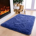thumbnail image 1 of Lochas Soft Fluffy Area Rug Modern Shaggy Rugs for Bedroom Kids Room Nursery Floor Carpets, 2'x 3',Navy Blue, 1 of 8