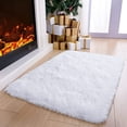 thumbnail image 1 of Lochas Soft Fluffy Area Rug Modern Shaggy Rugs for Bedroom Kids Room Nursery Floor Carpets, 2'x 3',White, 1 of 8