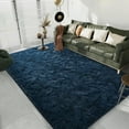 thumbnail image 1 of Lochas Soft Fluffy Rug Modern Accent Carpet Shaggy Area Rugs for Bedroom Indoor Living Room Home Decor,6'X9',Navy Blue, 1 of 7