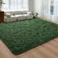 thumbnail image 1 of Lochas Soft Fluffy Rug Modern Shag Carpet Fuzzy Shaggy Rugs for Bedroom Indoor Modern Area Rugs, 6'X9', Deep Green, 1 of 7