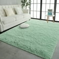 thumbnail image 1 of Lochas Soft Fluffy Rug Modern Shag Carpet Fuzzy Shaggy Rugs for Bedroom Indoor Modern Area Rugs, 6'X9',Green, 1 of 7