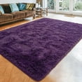 thumbnail image 1 of Lochas Soft Fluffy Rug Modern Shag Carpet Fuzzy Shaggy Rugs for Bedroom Indoor Modern Area Rugs,8'X10',Dark Purple, 1 of 7