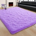 thumbnail image 1 of Lochas Soft Fluffy Rug Modern Shag Carpet Fuzzy Shaggy Rugs for Bedroom Indoor Modern Area Rugs,8'X10',Purple, 1 of 7