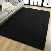 Lochas Soft Modern Area Rug Boho Rugs for Bedroom Living Room Nursery Modern Home Decor Low Pile Carpet,5x8,Balck