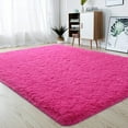 thumbnail image 1 of Lochas Soft Modern Area Rugs Fluffy Carpets for Living Room Bedroom Indoor Home Decor Nursery Rug,4'X6',Hot Pink, 1 of 7