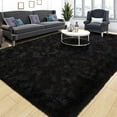 thumbnail image 1 of Lochas Soft Modern Area Rugs Fluffy Living Room Carpets for Children Bedroom Home Decor Nursery Rug,9'x12',Black, 1 of 7