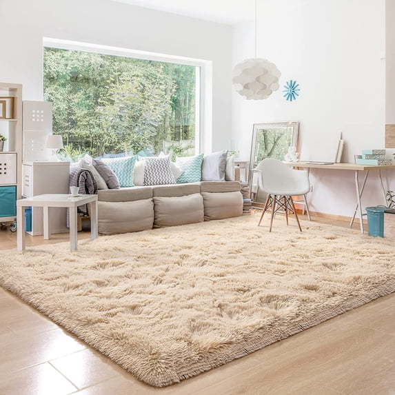 Lochas Soft Plush Fluffy Rugs Modern Indoor Shaggy Area Rug for Bedroom Living Room Home Decorative Floor Carpet,5'x8',Camel