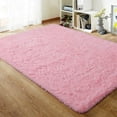 thumbnail image 1 of Lochas Soft Shag Accent Carpet Fluffy Rug for Living Room Bedroom Home Decor Area Rugs Floor Mat, 4'x6',Pink, 1 of 7