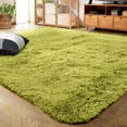 thumbnail image 1 of Lochas Soft Shag Carpet Fluffy Rug for Living Room Bedroom Big Area Rugs Floor Mat, 5'x8',Grass Green, 1 of 7
