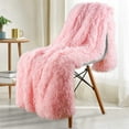 thumbnail image 1 of Lochas Soft Shaggy Blankets Plush Bed Cozy Sherpa Fluffy Throw Blanket for Couch Chair Sofa,50"x60",Light Pink, 1 of 8
