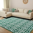 thumbnail image 1 of Lochas Soft Shaggy Rugs Geometric Area Rug for Living Room Fluffy Accent Carpet Home Decor,5'x8',Green, 1 of 6