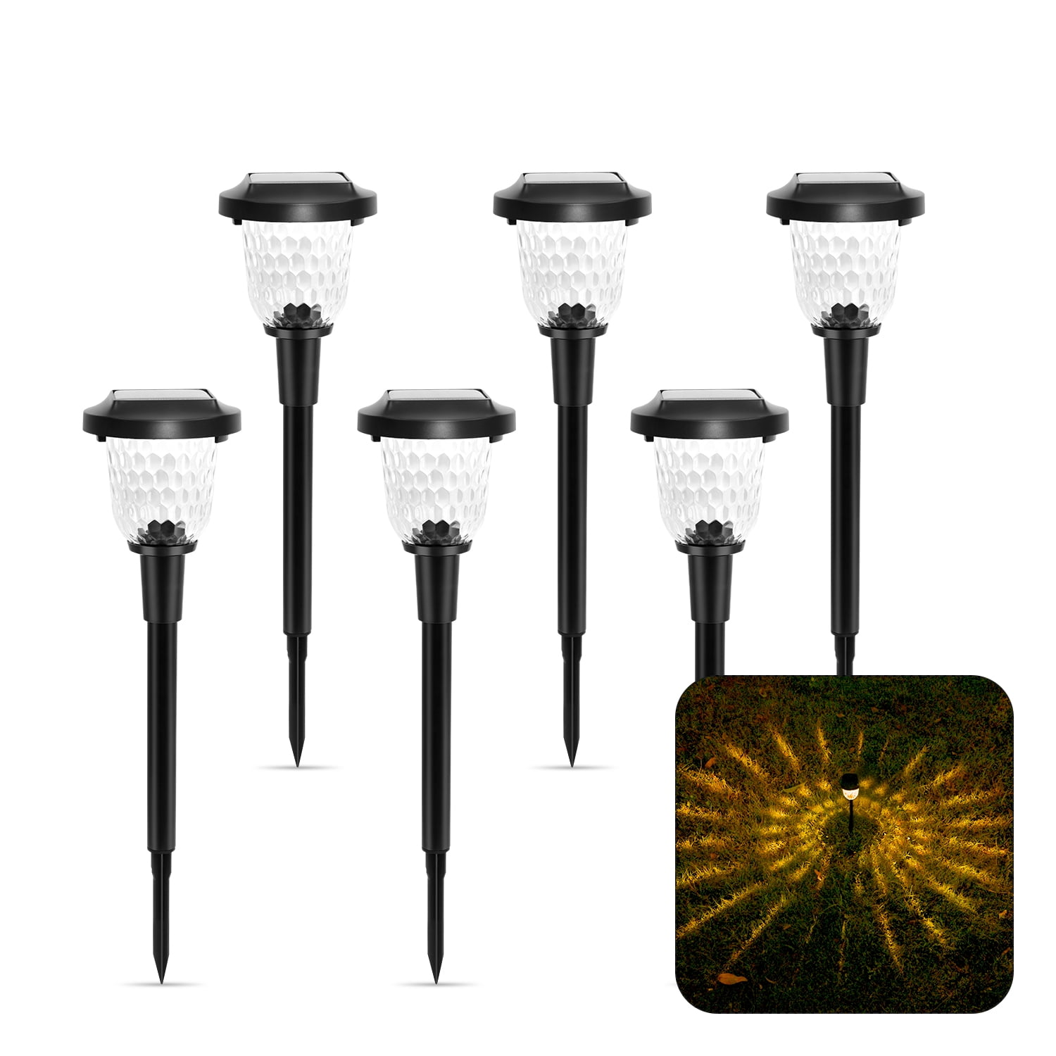 Lochas Solar Pathway Lights Outdoor Waterproof Lights Upgrade Solar